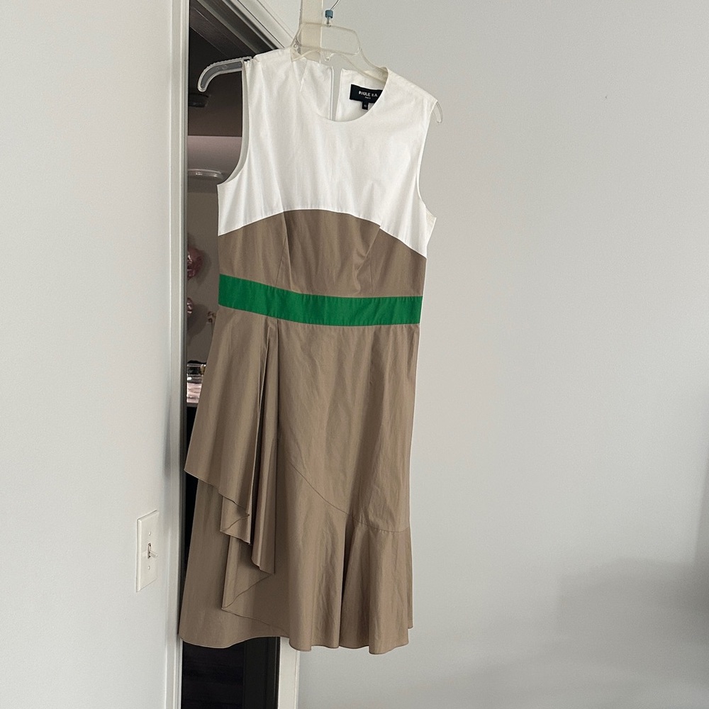Paule Ka Cream Sleeveless Dress